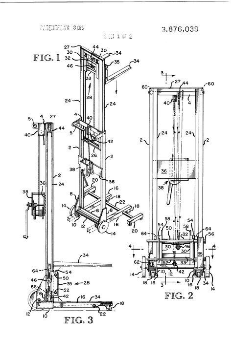 US3876039A - Mechanical lift truck - Google Patents Incline Press, Diy Gym Equipment, Machining Metal Projects, Lifting Devices, Elevator Design, Metal Fabrication Tools, Fabrication Tools, Gym Machines, Exercise Machine