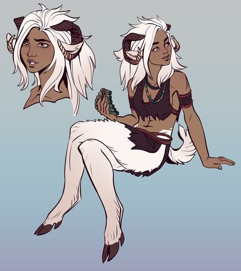 Female faun bard Faun Oc, Satyr Dnd, Dnd Character Ideas, Dnd Ideas, Fantasy Races, Dungeons And Dragons Characters, Dnd Art, Monster Girls, Arte Fantasy