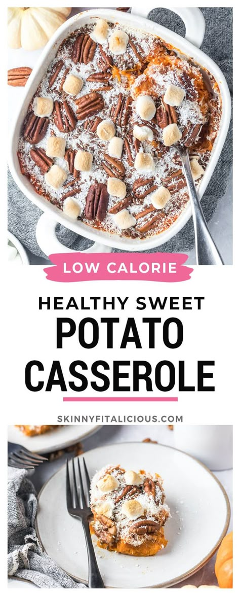 Sweet Potato Paleo, Healthy Sweet Potato Casserole, Low Carb Sweet Potato, Paleo Casserole, Sweet Potato Casserole Healthy, Healthy Low Calorie Recipes, Sweet Potato Recipes Healthy, Healthy Sweet Potato, Paleo Sides