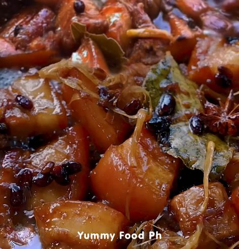 Pork Humba Recipe Bisaya Version (Braised Pork Belly) - Humba Bisaya Recipe, Pork Humba Recipe Filipino Food, Humba Recipe Pork Filipino Food, Humba Recipe Pork, Bisaya Recipe, Humba Recipe, Pig Feet Recipe, Air Fryer Recipes Pork, Braised Pork Shoulder