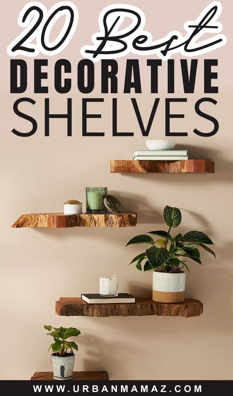 Best decorative shelves for home decor Small Shelves In Living Room, Floating Shelves For Plants Living Room, Rustic Wall Shelf Ideas, Decorative Wall Shelf Ideas, Ornaments For Shelves Living Rooms, Wall Decorative Shelves, Diy Shelf Decor Living Room, Tv Wall Decor Bedroom Floating Shelves Shelf Ideas, 3 Shelves On Wall