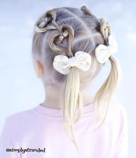 Pigtails For Little Girls Toddler Girl Haircut, Teenage Girl Hairstyles, Girls Hairdos, Valentines Hairstyles, Kids Haircuts, Teenage Hairstyles, Girl Hairdos, Dunner Wordend Haar, Kids Hair Styles