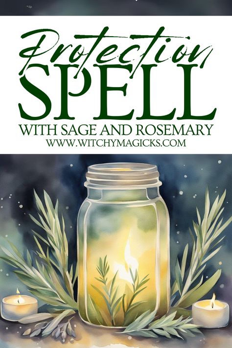 Create a powerful protection spell using sage and rosemary! Harness the ancient energies of these herbs to shield your space and aura from negativity. This simple ritual helps purify, cleanse, and surround you with protective energies, promoting peace and safety. Perfect for daily protection or when you feel the need for extra spiritual defense.  #ProtectionSpell #SageAndRosemary #HerbalMagic #EnergyProtection #WitchcraftRituals #WitchyTips #SpiritualCleansing #Spellcraft #WitchyMagicks Sage Protection Spell, Protective Herbs Protection Spells, Health Protection Spell, Powerful Protection Spell, Herbs For Protection, Sage And Rosemary, Spells For Beginners, Witch Bottles, Burning Sage