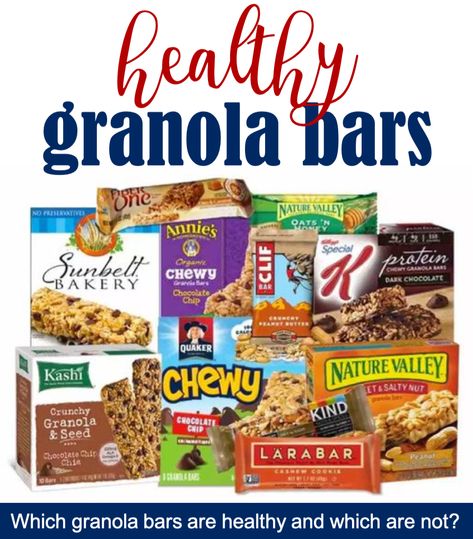 Want to buy healthy granola bars?  Learn what ingredients to look for and what to avoid. You might be surprise to learn that some favorite granola bars are not so healthy!  #feedthemwisely #healthygranolabars #healthysnacks Healthy Granola Bars Store Bought, Best Breakfast Bars To Buy, Sugar Free Detox, Healthy Chia Pudding, Grocery Healthy, 200 Calorie Snacks, Feeding Picky Eaters, Healthy Snacks To Buy, Healthy Granola Bars