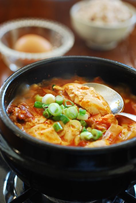 DSC_0628 Sundubu Jjigae Recipe, Sundubu Jjigae, Soft Tofu Stew, Soondubu Jjigae, Jjigae Recipe, Koreansk Mad, Tofu Stew, Soft Tofu, Korean Recipe