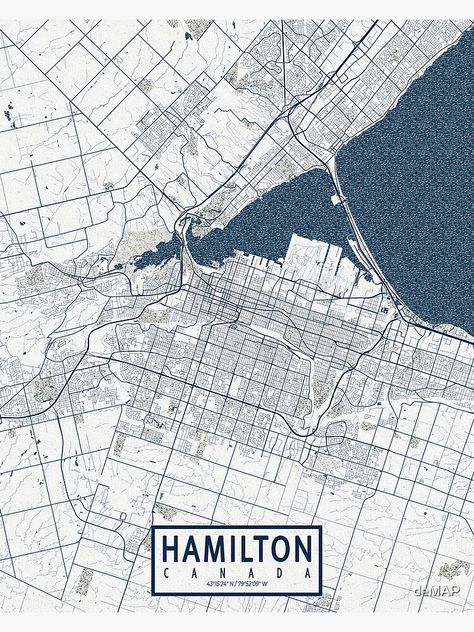 Blue Cityscape, Read Me When, Hamilton Canada, Ontario Map, Aviation Posters, Coastal City, Urban Street Art, Globe Decor, Hamilton Ontario