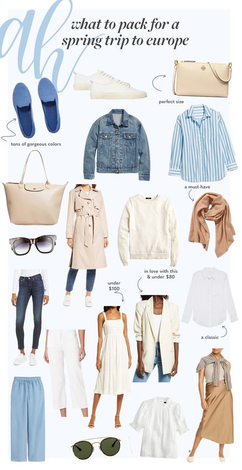 What To Pack For A Spring Trip To Europe | Alyson Haley Spring Travel Outfits 2023, What To Wear In Spring 2023, Clothes For Europe Trip Spring, Capsule Wardrobe Rome Spring, Outfit Ideas For Europe In Spring, Outfit For Italy Spring, Florence Spring Outfits, Packing For Spring In Europe, Capsule Wardrobe 2023 Spring Europe