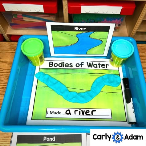 Teaching elementary students about bodies of water and landforms can be an exciting and engaging experience. These concepts are important as they help students understand how the world around them is formed and how it affects our daily lives. Landform Activities For Kindergarten, Land And Water Activities Preschool, Landforms And Bodies Of Water 1st Grade, Bodies Of Water Preschool, Water Theme Kindergarten Activities, Landforms And Bodies Of Water 2nd Grade, Prek Water Unit Activities, Water Exploration Preschool, Landforms Activities 2nd Grade