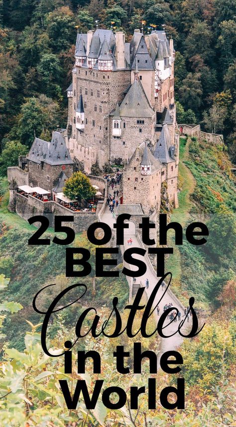 25 of The Best Castles in the World - just some housing options. Places Video, Historical Travel, Big Mansions, Beast's Castle, Castles To Visit, House Minimalist, Backpack For Travel, Castles Of The World, Castle Mansion