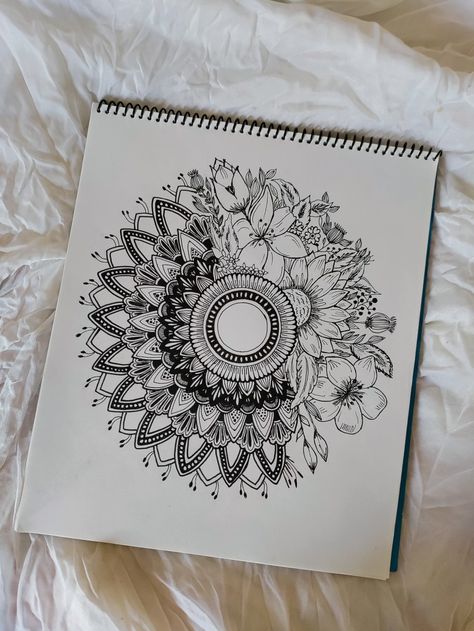 #mandala #art Mandala Art With Pencil Colour, Mandala Colouring Ideas, Mandala Book Cover Design, Modern Mandala Art, Hard Mandala Art, Mandala Art Ideas Creative, Mandala Drawing Colourful, Unique Mandala Drawing, Mandala Art Tutorial