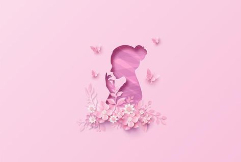 International women's day 8 march with f... | Premium Vector #Freepik #vector #flower #woman #paper #silhouette Paper Silhouette, Graphics Board, Flower Woman, Women's Day 8 March, Flower And Leaves, 8 March, Butterfly Illustration, Valentine's Day Greeting Cards, International Women’s Day