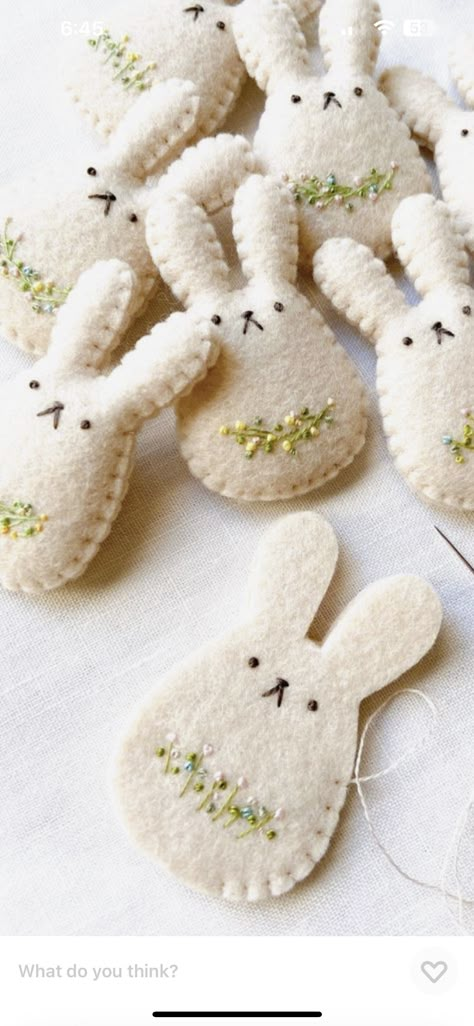 Little Felt Animals, Felt Craft Patterns, Embroidery Felt, Felt Rabbit, Poshta Design, Felt Bunnies Pattern, Easter Felt Crafts, Felt Bunny Pattern, Bunny Craft