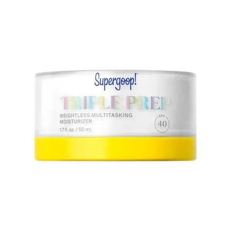 Triple Prep Weightless Multitasking Moisturizer SPF 40 Face Sunscreen - Supergoop! | Sephora Supergoop Sephora, Sunscreen Supergoop, Red Algae, Oily Skin Care, Moisturizer With Spf, Spf Sunscreen, Daily Moisturizer, Skin Care Moisturizer, Face Sunscreen