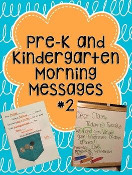 Pre-K and Kindergarten Morning Messages 2 Morning Messages Preschool, Morning Messages Kindergarten, Morning Message Kindergarten, Counting Rhymes, Concepts Of Print, Preschool Circle Time, Letter Identification, Nonsense Words, Circle Time