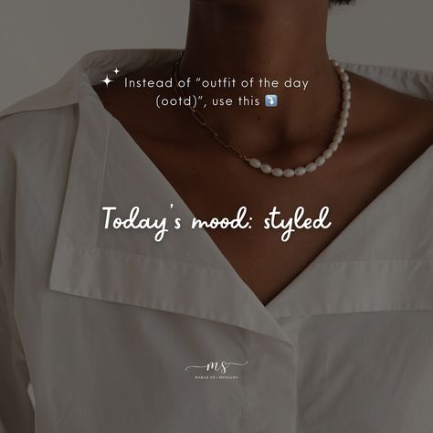 instead of “outfit of the day / ootd” use these:🥰 #ootd #outfit #outfitoftheday #fashion #quotes #quotesoftheday #caption #notes #instagramtips #randomthoughts #fyp #margesn #smm Fashion Quotes, Instagram Tips, Ootd Outfit, Instagram Story Ideas, Story Ideas, Outfit Of The Day, Instagram Story, The Day, Ootd