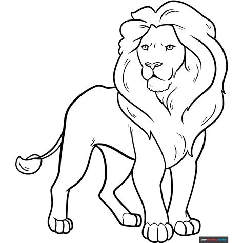 Free Lion Coloring Page for Kids Lion Drawing Easy, Safari Coloring Pages, Simple Lion Tattoo, Lion Drawing Simple, Lion Coloring, Zoo Animal Coloring Pages, Monkey Coloring Pages, Animal Coloring Pages For Kids, Printable Animal Coloring Pages