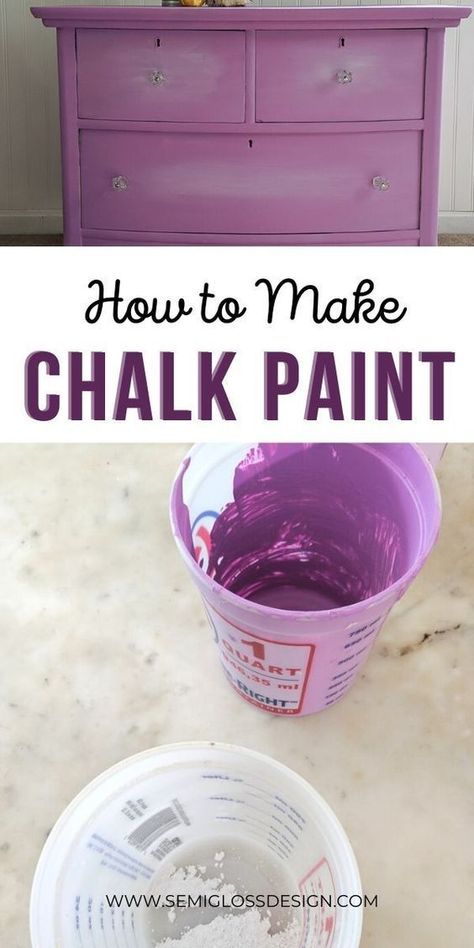 Make Your Own Chalk Paint, Diy Chalk Paint Recipe, Chalk Paint Techniques, Before And After Furniture, Make Chalk Paint, How To Make Furniture, Homemade Chalk Paint, Chalk Paint Recipe, Homemade Chalk