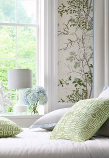 Katsura Wallpaper, Lavender Bedding, Thibaut Wallpaper, Grand Palace, Chinoiserie Wallpaper, Matching Wallpaper, Popular Wallpaper, Wallpaper Bedroom, Green Wallpaper