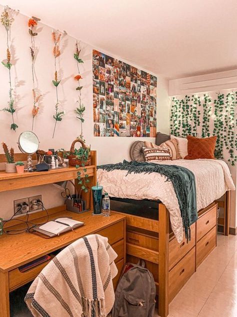 vintage single dorm room ideas single dorm room ideas yellow single dorm room single dorm room arrangements single dorm room blue single dorm room college single dorm room empty single dorm room green single dorm room ideas hbcu single dorm room with kitchen single dorm room minimalist single occupancy dorm room single dorm room plan Small Boho Dorm Room, Colorful Boho Dorm Room, Earth Tones Dorm Room, Dorm Inspo Boho, Vintage Dorm Room Aesthetic, Boho Dorm Room Decor Ideas, Pink Boho Dorm Room, Western College Dorm, Dorm Room Single