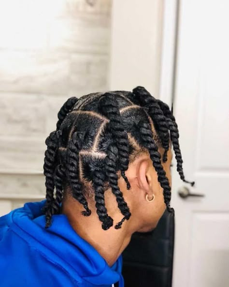 Jumbo Two Strand Twists Men, 4 Jumbo Twists, Jumbo Braids Men, Jumbo 2 Strand Twist, Short 2 Strand Twist Men, Big Braids Men, Hairstyles Twist Braid, Jumbo Twists Men, Jumbo Box Braids Men