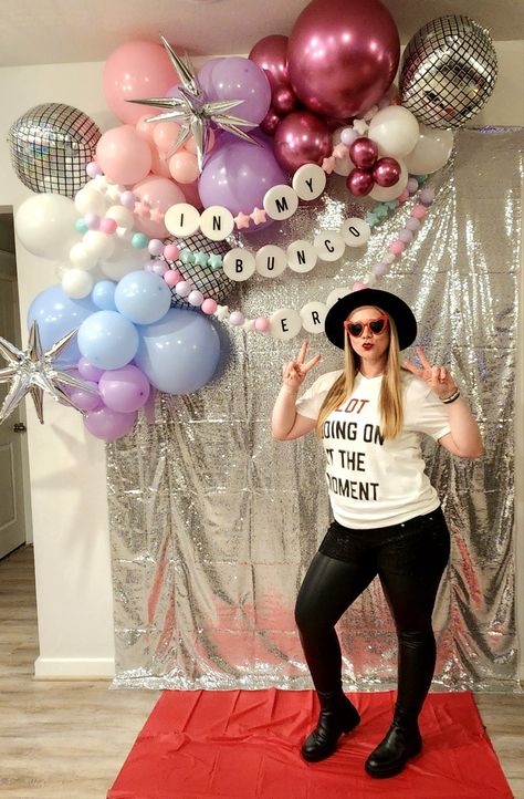 Taylor Swift Party Outfit, Taylor Swift Decorations, Swifty Party Taylor Swift Dress Up Party, Taylor Swift Bejeweled Party, Taylor Swift Birthday Party Outfit Ideas, Taylor Swift Swim Party, Taylor Swift Balloon Backdrop, Taylor Swift Birthday Backdrop, Taylor Swift Adult Birthday, Adult Taylor Swift Party, Taylor Swift Dance Party