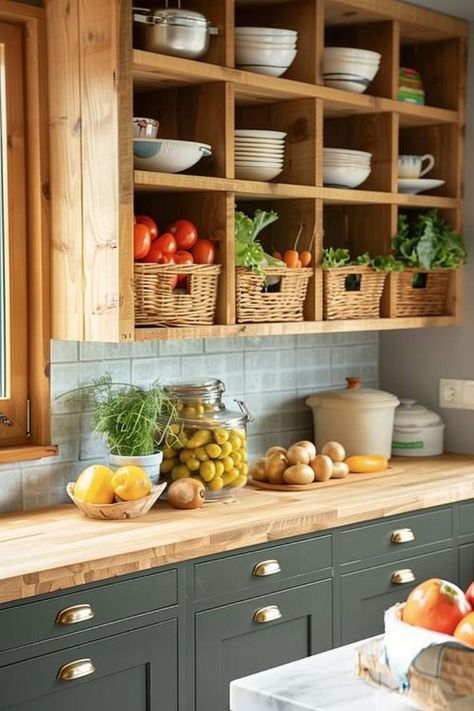 32 Open Shelving Kitchen Ideas That Blend Storage and Style Open Kitchen Cupboards, Open Cupboards Kitchen, Open Cabinet Kitchen Ideas, Open Cabinets In Kitchen, Open Cabinet Kitchen, Open Shelf Kitchen Ideas, Open Kitchen Cabinets Ideas, Open Shelf Kitchen, Kitchen Shelving Ideas