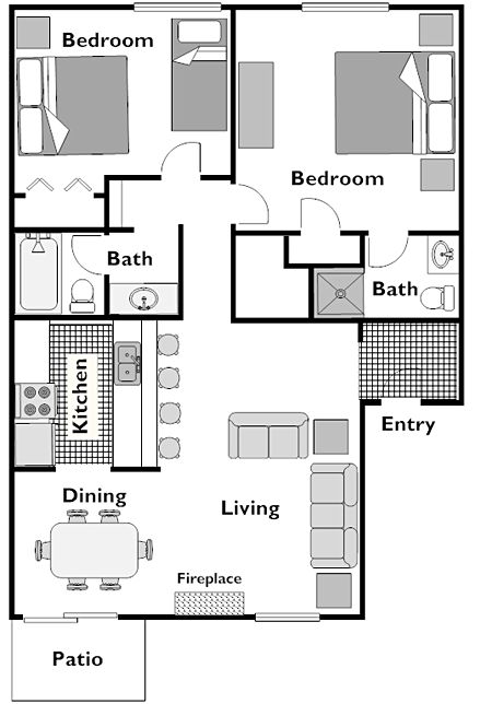 Apartment Layout Floor Plans 2 Bedroom, Floor Plan Apartment 2 Bedroom, 2 Bedroom 2 Bath Apartment Floor Plan, Apartment Plans Layout 2 Bedroom, 2 Bedroom Dorm Floor Plan, Apartment Floor Plans 2 Bedroom Luxury, Two Bedroom Apartments Plan, 2 Bedroom Apartment Interior Design, Floorplan Apartment 2 Bedroom