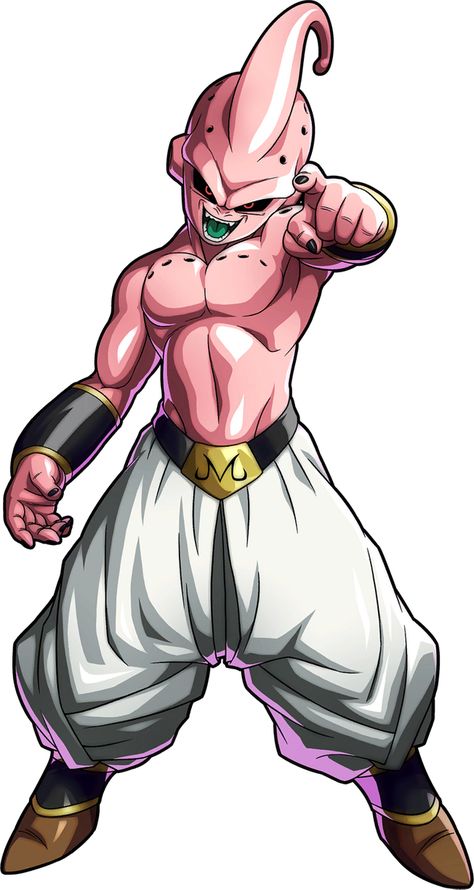 Majin Buu Tattoo Design, Kid Buu Manga, Majin Buu Art, Majin Boo Tattoo, Majin Buu Tattoo, Kid Boo, Dragon Ball Z Characters, Buu Dbz, Super Buu