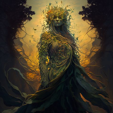 Goddess Gaia (Primordial Goddess And Personification Of The Earth) | Fantasy I Sci-Fi I Books I Films I World Building Gaia Goddess Aesthetic, Primordial Beings, Goddess Concept Art, Earth Goddess Art, God Of Earth, Goddess Taurus, Dnd Gods, Gaia Art, Primordial Goddess