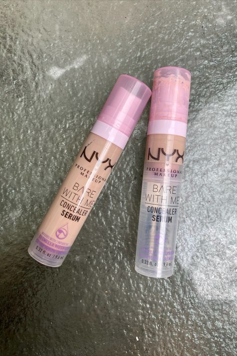 Nyx Serum Concealer, Conclear Makeup, Concealer Makeup Products, My Wishlist Ideas, Nyx Bare With Me Concealer, Nyx Bare With Me, Pink Concealer, Bare With Me Concealer Serum, The Best Concealer