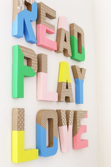 귀여운 음식 그림, Girls Playroom, Diy Wand, Kids Rooms Diy, Playroom Wall Decor, Wall Letters, Playroom Design, Playroom Organization, Kids Wall Decor