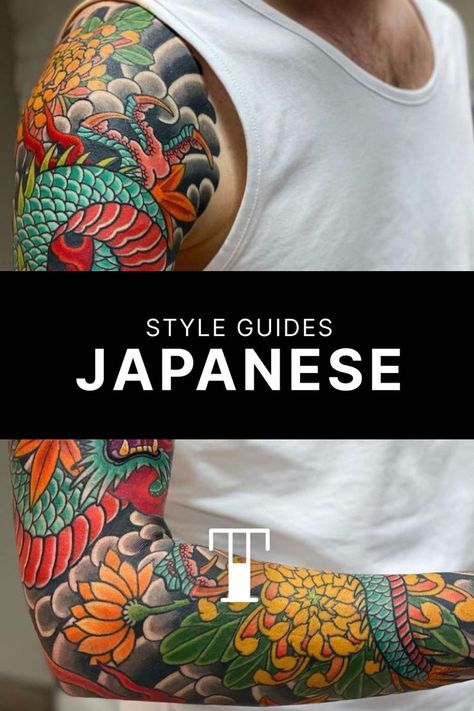 Irezumi Tattoos Sleeve For Men, Four Elements Tattoo Sleeve, Japanese Traditional Tattoo Sleeve Men, Japanese Style Tattoo Sleeve Men, Japanese Tebori Tattoo, Japanese Men’s Sleeve Tattoo Ideas, Japanese Elements Tattoo, Irezumi Sleeve Design, Japanese Sleeve Tattoos Color