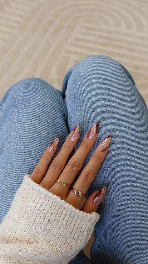 Autumn Nail Designs, Wife Nails, Brown Nail Art, Nails Collection, Autumn Nail, November Nails, Trendy Nail Art Designs, Fall Acrylic Nails, Exude Confidence