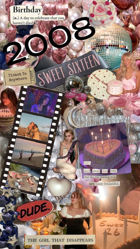 Happy sixteenth birthday 2008s!!!! #birthday #sweet16 #2008 #bday Happy Sixteenth Birthday, Sweet Sixteen Party Themes, Sweet 16 Party Decorations, Sweet Sixteen Birthday Party Ideas, 17th Birthday Ideas, Sweet 16 Decorations, Cute Birthday Ideas, Birthday Babe, Happy 16th Birthday