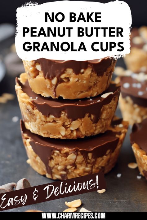 Peanut Butter Granola Cups, No Bake Peanut Butter Oat Cups, Best After School Snacks, Peanut Butter Cups Homemade, Peanut Butter Cups Healthy, Peanut Butter Oat Cups, Easy After School Snacks, Healthy Peanut Butter Snacks, Best Homemade Granola