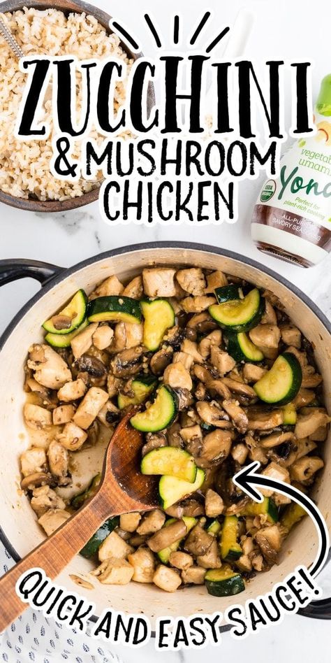 Zucchini And Mushroom, Mushroom Zucchini Recipe, Chicken Zucchini Recipes, Chicken Mushroom Recipes, Mushroom Casserole, Spaceships And Laser Beams, Chicken Zucchini, Mushroom Chicken, Tender Chicken