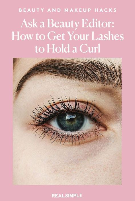 On this week's Ask a Beauty Editor, Real Simple's beauty editor Hana Hong and makeup artists explain how to curl lashes and how to keep lashes curled all day. #beautyhacks #beautytips #details #makeuphacks #realsimple #womensfashion Keep Lashes Curled All Day, How To Keep Eyelashes Curled, How To Get Your Lashes To Stay Curled, How To Keep Your Eyelashes Curled, How To Make Eyelashes Stay Curled, How To Keep Your Lashes Curled All Day, How To Keep Lashes Curled All Day, How To Keep Eyelashes Curled All Day, Makeup Questions