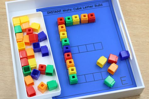 Alphabet centers with 12 free downloads for your students! Teach The Alphabet, Abc Centers, Alphabet Centers, Education Preschool, Alphabet Kindergarten, Abc Activities, Kindergarten Ela, Kindergarten Centers, Preschool Literacy