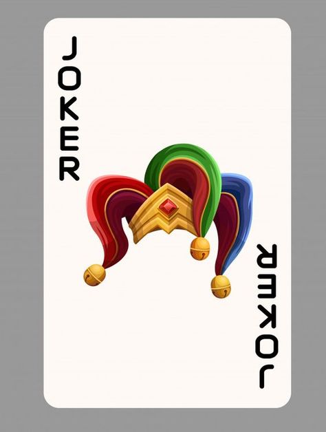 Joker Card Tattoo, Joker Hat, Joker Cartoon, Dogs Playing Poker, Catrina Tattoo, Joker Playing Card, Card Tattoo Designs, Joker Cards, Playing Cards Art