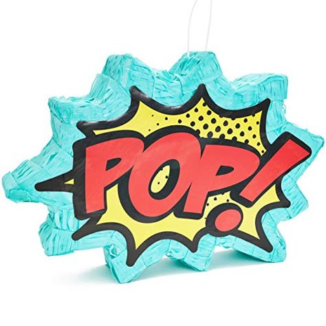 Juvale Small Comic Superhero Pinata, Kids Birthday Party Supplies, 17 x 11 x 3 Inches Juvale Superhero Theme Party Decorations, Comic Birthday Party, Heroes Birthday Party, Deadpool Party, Supergirl Birthday, Small Comic, Superhero Cookies, Comic Party, Bible Heroes