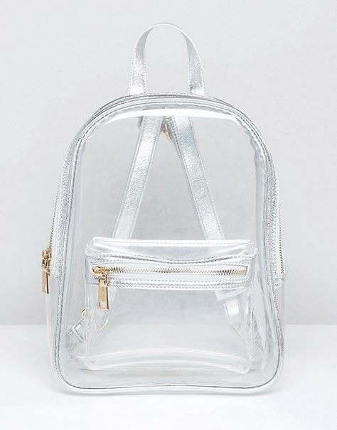 Clear Transparent Bags & Shoes: Let’s Be Clear | Foreign Fresh & Fierce blog #fashion #womensfashion #womenswear #ootd Plastic Backpack, Pastel Backpack, Clear Backpacks, Cute Mini Backpacks, Clear Backpack, Kawaii Bag, Mini Backpacks, Transparent Bag, Girly Bags