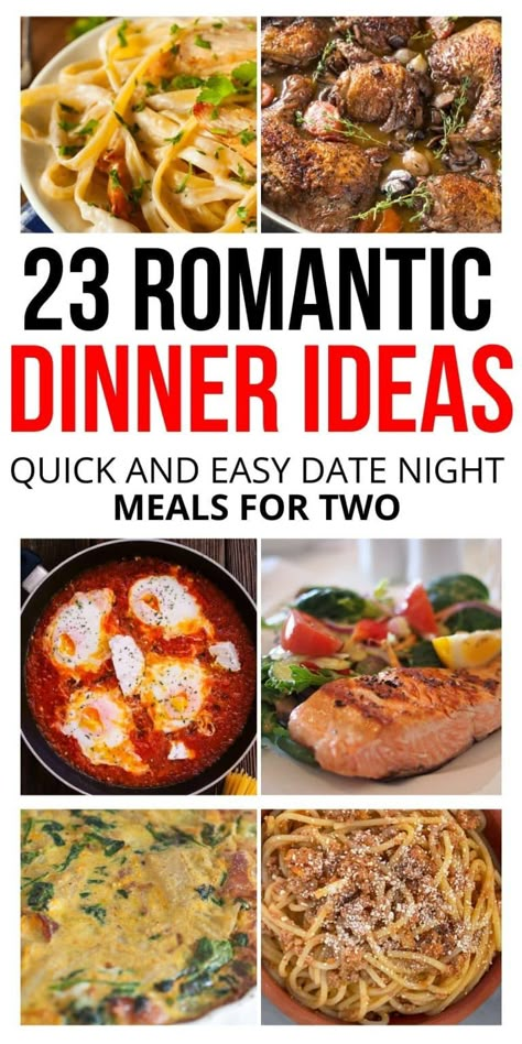 Easy Dinner Date Recipes, Easy Romantic Dinner, Date Night Dinner Recipes, Dinner Date Recipes, Date Night Meals, Dinner Ideas Quick, Romantic Dinner Ideas, Couples Dinner, Night Dinner Recipes