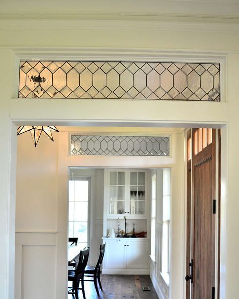 Interior Door Transom, Stained Glass Doorway, Southern Grandmillenial, Stained Glass Doors Interior, Interior Transom, Door Transom, Stained Glass Doors, Window Stained, Leaded Glass Windows