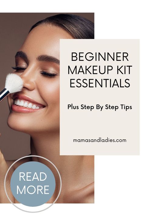 Excited to fill up your first makeup kit? Here's 13 beginner makeup products that you should have in your beginner makeup kit. Tap Read It to learn more plus step by step tips on how to put on makeup like a professional. Makeup Artist Kit Checklist, Beginner Makeup Starter Kit, Pro Makeup Artist Kit, Best Foundation For Makeup Artist Kit, Makeup Artist Starter Kit, Beginner Makeup Kit, Makeup Kit Essentials, Makeup For Beginners, Professional Makeup Artist