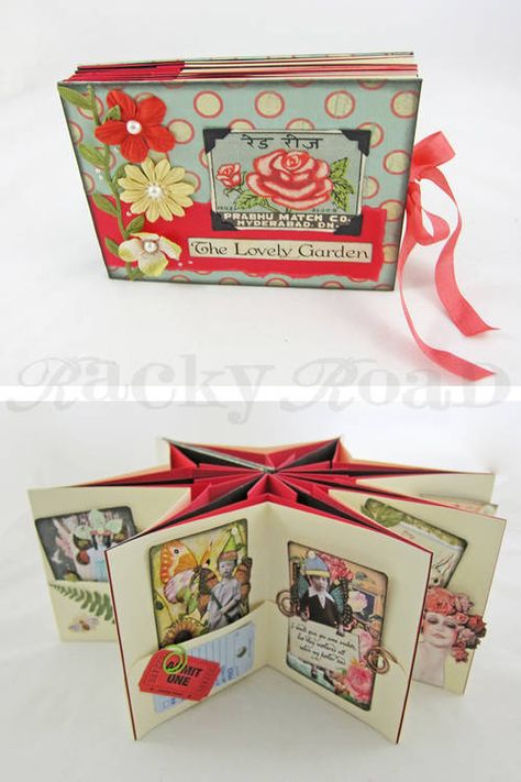 Carousel Book, Star Book, Book Tutorial, Album Ideas, Mini Album Tutorial, Scrapbook Tutorial, Scrap Album, Album Scrapbooking, Mini Scrapbook