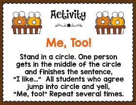 First Grade Bloomabilities: Building Classroom Community Through Morning Meeting (Part 3: Activities) Back To School Movement Activities, Morning Meeting Elementary, 1st Grade Morning Meeting, Kindergarten Morning Meeting Activities, Pre K Morning Meeting, Classroom Games For Kindergarten, Morning Work Preschool, Kindergarten Morning Meeting, Morning Meeting Games