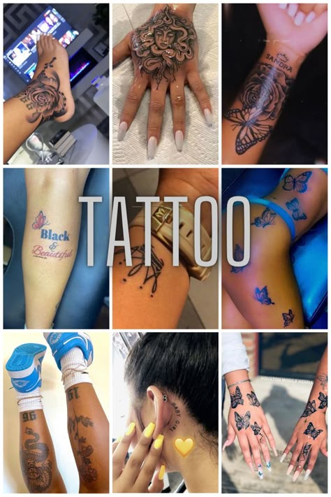 Small Hideable Tattoos, Hideable Tattoos, Black People Tattoos, Cute Sister Tattoos, Tattoo Advice, Cute Thigh Tattoos, Cute Henna Tattoos, Henna Style Tattoos, Cute Simple Tattoos