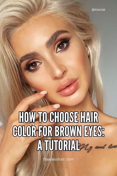 Learn how to select the perfect hair color for brown eyes with our comprehensive tutorial. Colors That Make Brown, Hair Color For Brown Eyes, Brown Eyes Pop, Skin Undertones, Perfect Hair Color, Type Face, How To Make Brown, Hair Inspo Color, Color Inspo