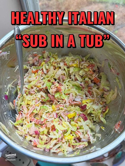 Healthy Italian Sub In A Tub, Italian Sub In A Tub Recipe, Sub In A Tub Salad Keto, Sub In A Tub Salad Dressing, Subs In A Tub, Keto Sub In A Tub, Sub In A Tub Recipe Keto, Sub In A Tub Salad Healthy, Sub In A Tub Salad