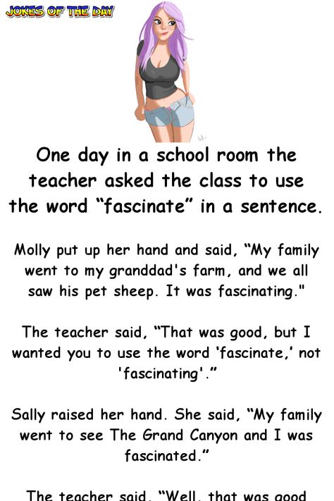 Dirty Joke, Pet Sheep, Funny Jok, Funny Jokes To Tell, Funny Long Jokes, Long Jokes, Teacher Jokes, A Sentence, School Room